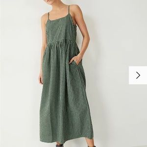 HUSH Clove Checked MIDI Dress, size 14 UK